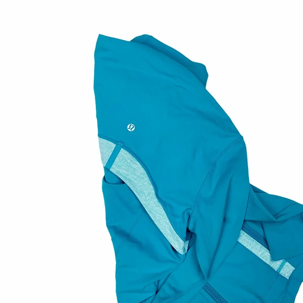 lululemon athletica Teal Zip-Up Jacket with Light Blue Trim - Picture 6 of 6